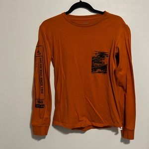 Vans Orange Topographical T-Shirt